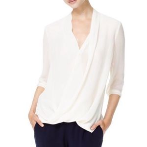 Babaton Beau Blouse in Cream 100% silk size xxs